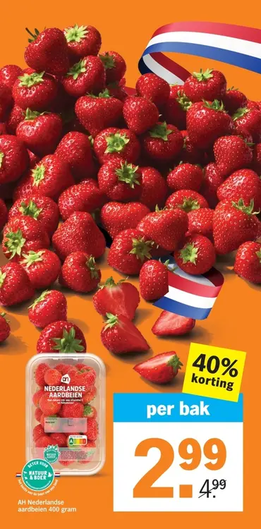 Aanbieding: Nederlandse Aardbeien 400 gram