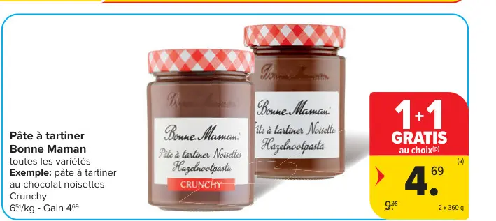 Offre: Pâte à tartiner