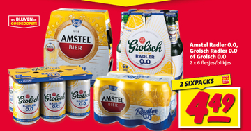 Aanbieding: Amstel Radler 0.0 , Grolsch Radler 0.0 of Grolsch 0.0