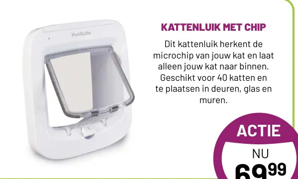 Aanbieding: Kattenluik met chip