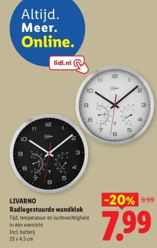 Aanbieding: Radiogestuurde wandklok