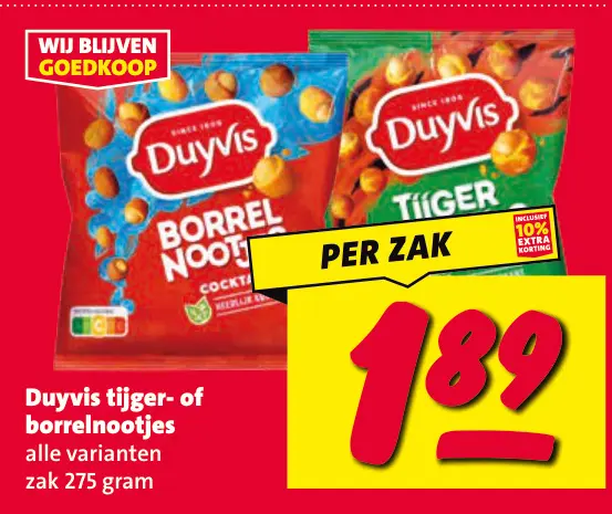Aanbieding: tijger- of borrelnootjes