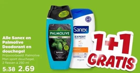 Aanbieding: Sanex en Palmolive Deodorant en douchegel