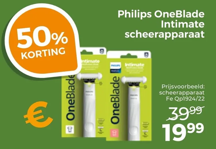 Aanbieding: Philips OneBlade Intimate scheerapparaat