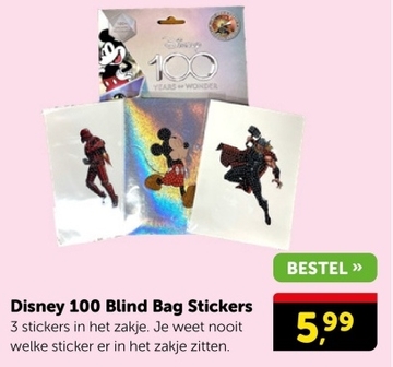 Aanbieding: Disney 100 Blind Bag Stickers