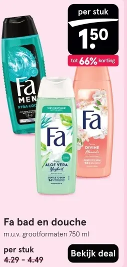 Aanbieding: Fa bad en douche