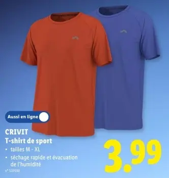 Offre: T-shirt de sport