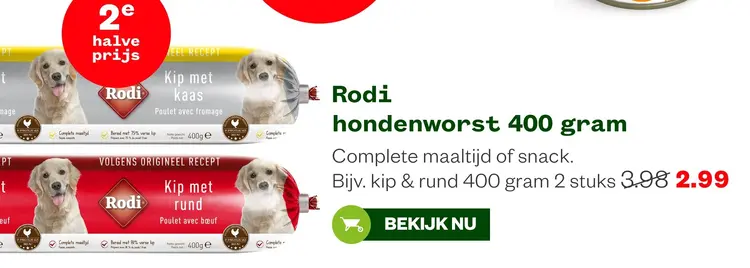 Aanbieding: Hondenworst 400 gram
