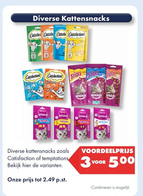 Aanbieding: Diverse kattensnacks