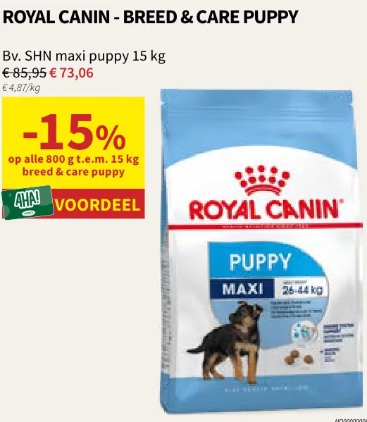 Promotie: SHN maxi puppy
