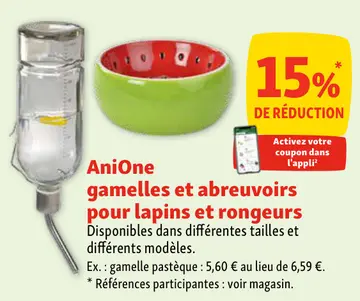 Offre: Gamelle et abreuvoirs pour lapins et rongeurs