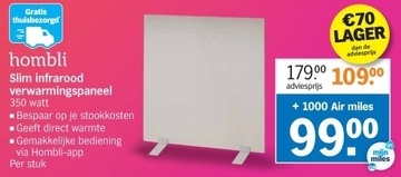 Aanbieding: hombli Slim infrarood verwarmingspaneel