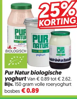 Pur Natur biologische yoghurt