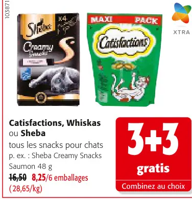 Offre: Catisfactions, Whiskas ou Sheba