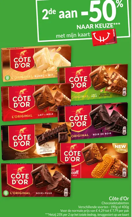 Promotie: Côte d'Or Chocoladetabletten