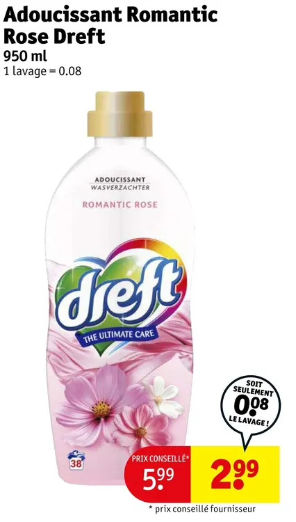 Offre: Adoucissant Romantic Rose