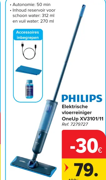 Promotie: Elektrische vloerreiniger OneUp XV3101/11