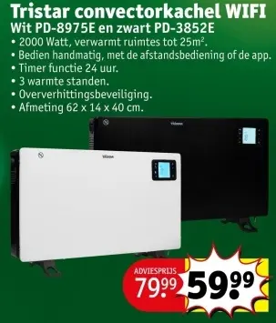 Promotie: Convectorkachel WIFI