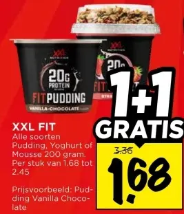 XXL FIT Pudding, Yoghurt of Mousse