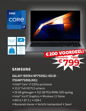 Aanbieding: SAMSUNG GALAXY BOOK4 NP750XGJ-KG1B - ITSGNP75