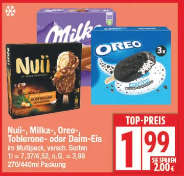 Aanbieding: Nuii-, Milka-, Oreo-, Toblerone- oder Daim-Ei