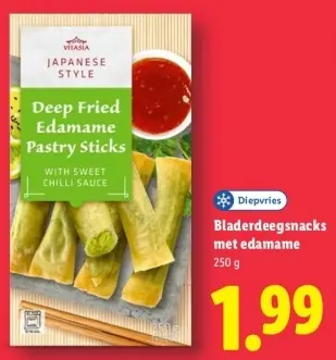 Aanbieding: Bladerdeegsnacks met edamame