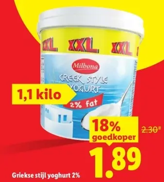 Aanbieding: Griekse stijl yoghurt