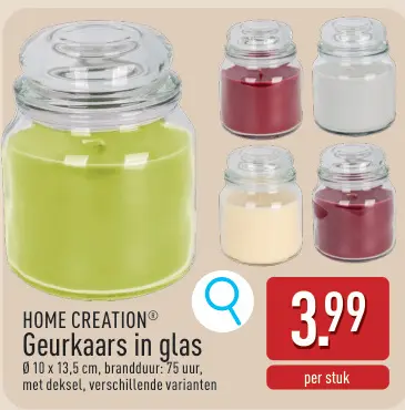 Aanbieding: Geurkaars in glas