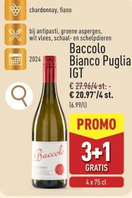 Promotie: Baccolo Bianco Puglia IGT