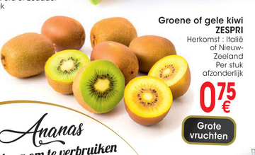 Aanbieding: Groene of gele kiwi