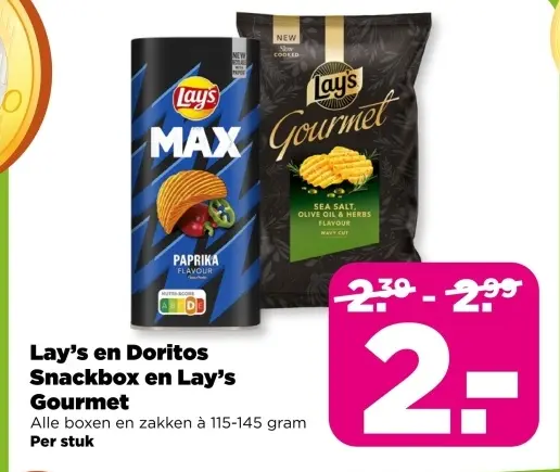 Lay's en Doritos Snackbox en Lay's Gourmet