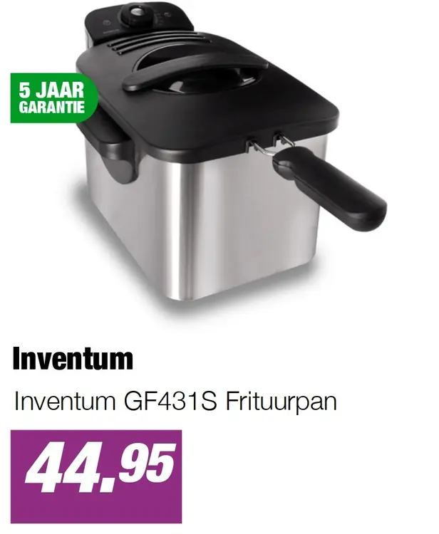 Aanbieding: Inventum GF431S Frituurpan