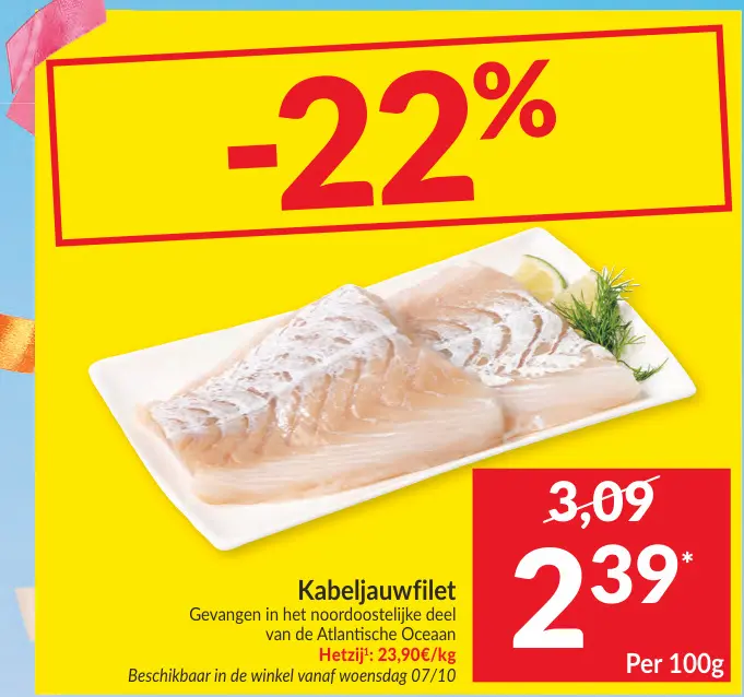 Promotie: Kabeljauwfilet
