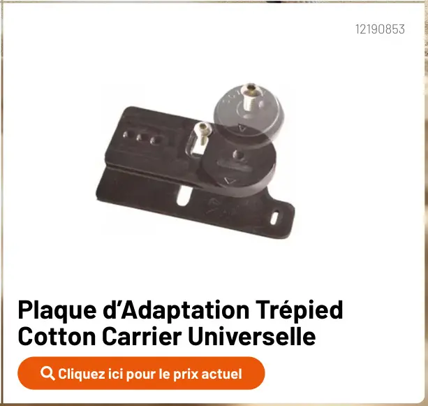 Offre: Plaque d'Adaptation Trépied Cotton Carrier Un