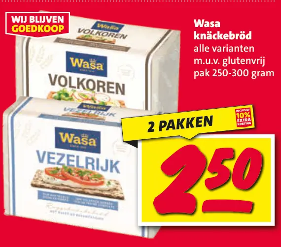Aanbieding: Wasa knäckebröd