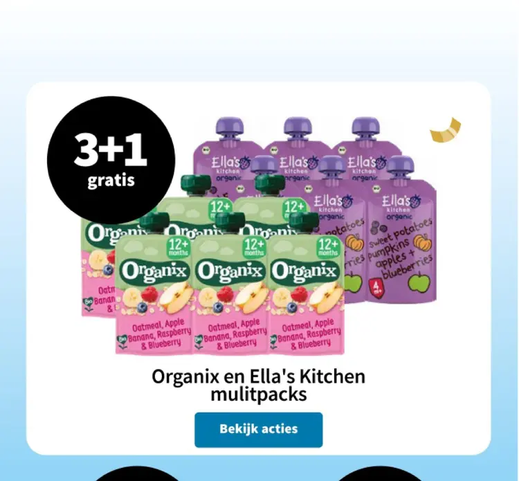 Aanbieding: Organix en Ella's Kitchen mulitpacks