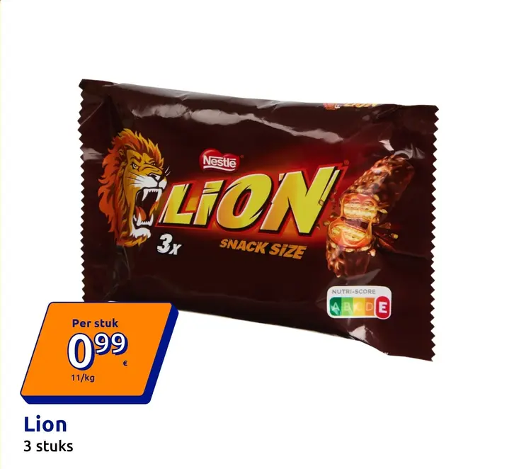 Aanbieding: Nestle Lion Snack Size