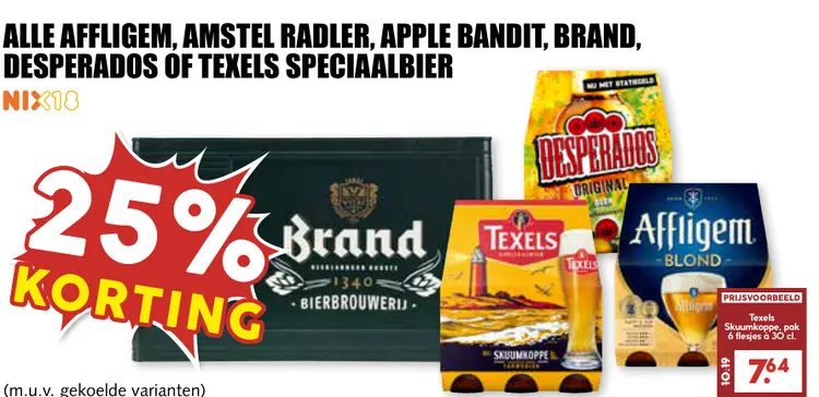 Aanbieding: Affligem, Amstel Radler, Apple Bandit, Brand,
