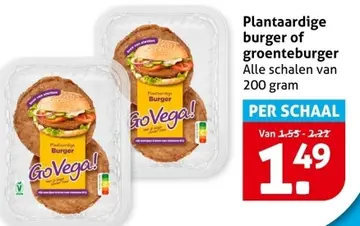 Aanbieding: Plantaardige burger of groenteburger