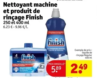 Offre: Nettoyant machine et produit de rinçage