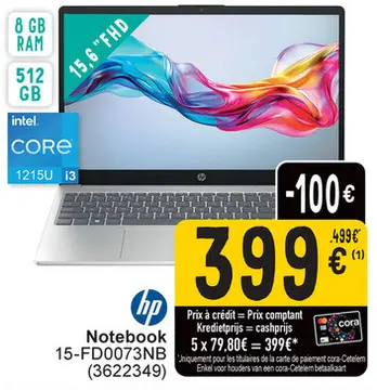 Offre: Notebook 15-FD0073NB