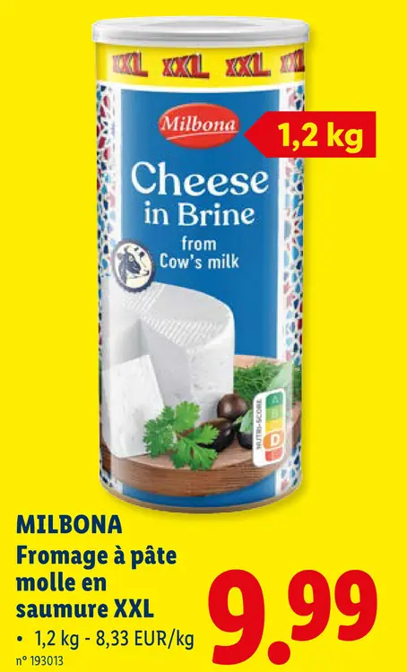 Offre: Fromage à pâte molle en saumure XXL