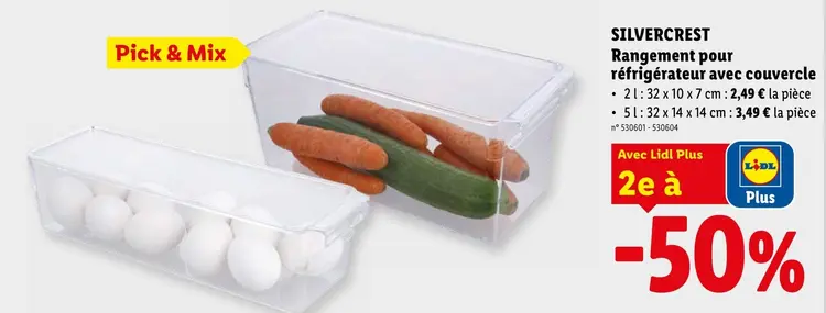 Offre: SILVERCREST Rangement pour réfrigérateur avec