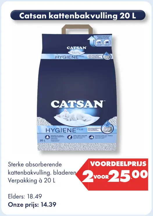 Aanbieding: Catsan kattenbakvulling