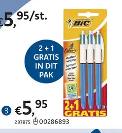 Aanbieding: Bic 4 Colours Classic 2+1 GRATIS