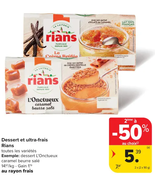 Offre: Dessert et ultra-frais