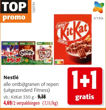 Promotie: alle ontbijtgranen of repen