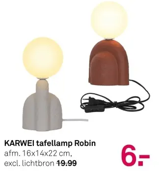 Aanbieding: KARWEI tafellamp Robin