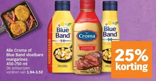 Aanbieding: Croma of Blue Band vloeibare margarines