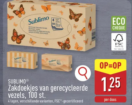 Promotie: Zakdoekjes van gerecycleerde vezels